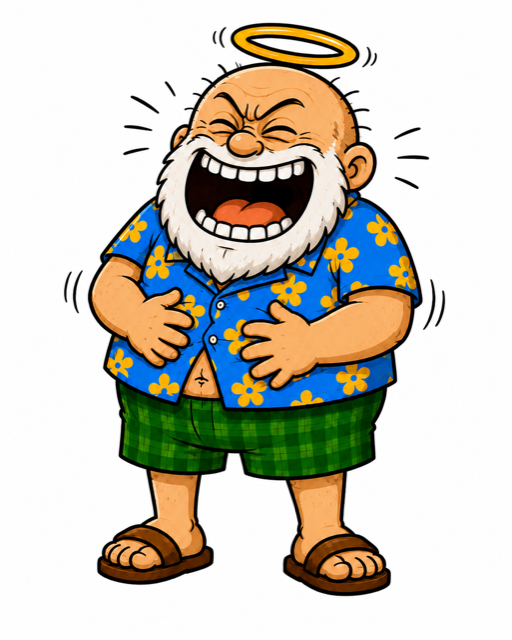 Al Most, the “Not God” cartoon character from God vs the Devil, a 13+ animated comedy with adult crossover by Dr. K