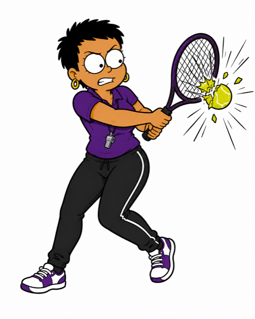 Coach Ricky, the “Motivator or Liability” cartoon character from God vs the Devil, a 13+ animated comedy with adult crossover by Dr. K