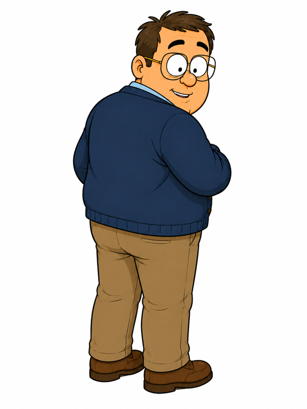 Gary, the “The Therapist” cartoon character from God vs the Devil, a 13+ animated comedy with adult crossover by Dr. K